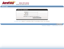Tablet Screenshot of client.aerofund.com